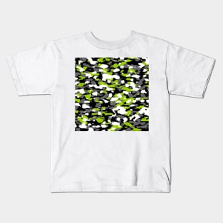 Green Camo pattern digital Camouflage Kids T-Shirt